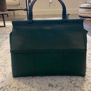 Tory Burch Block T Leather Top Handle Satchel